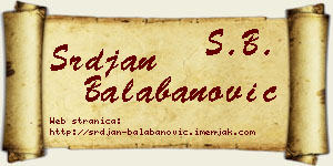 Srđan Balabanović vizit kartica
